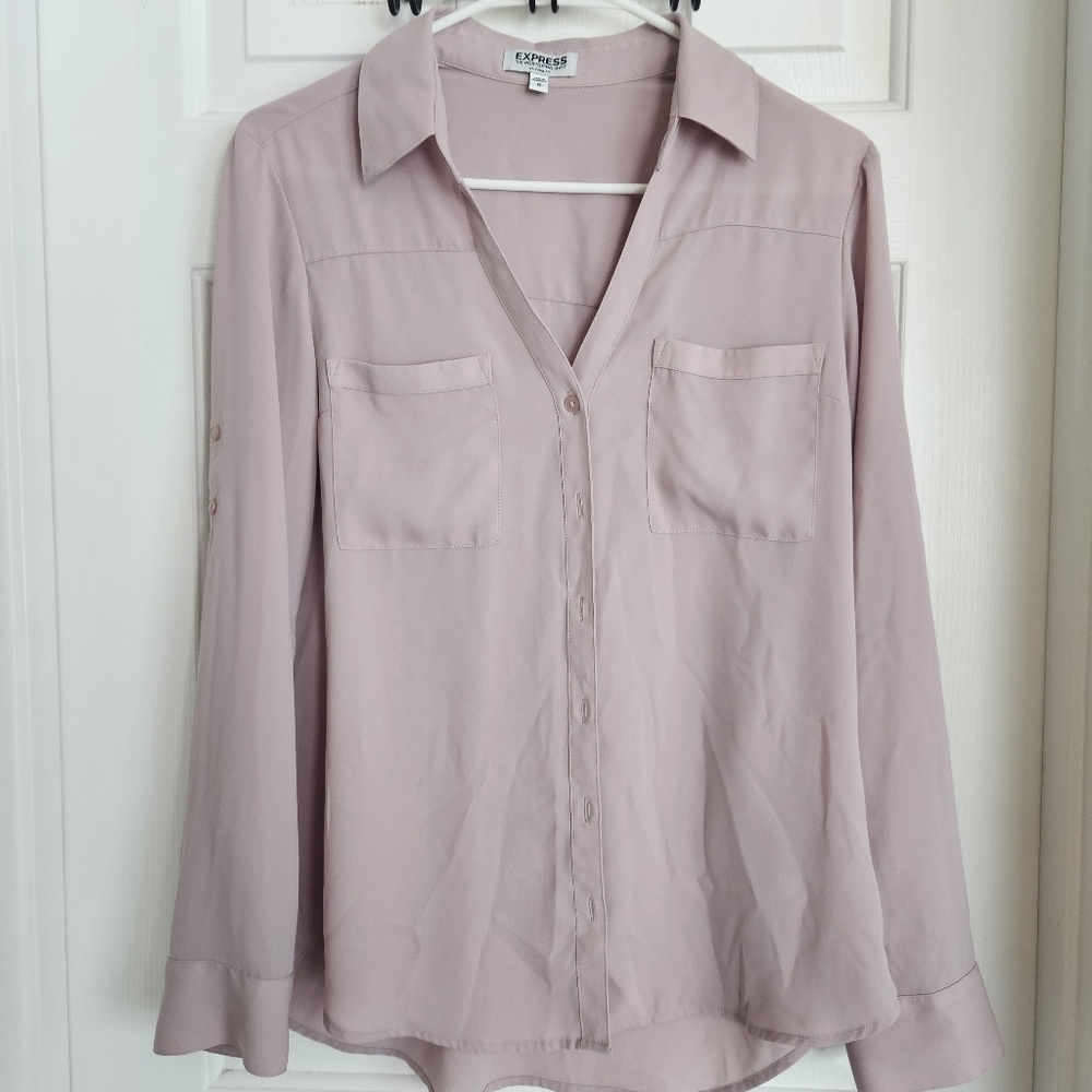 Express Portofino Blouse – Blush, Size Medium